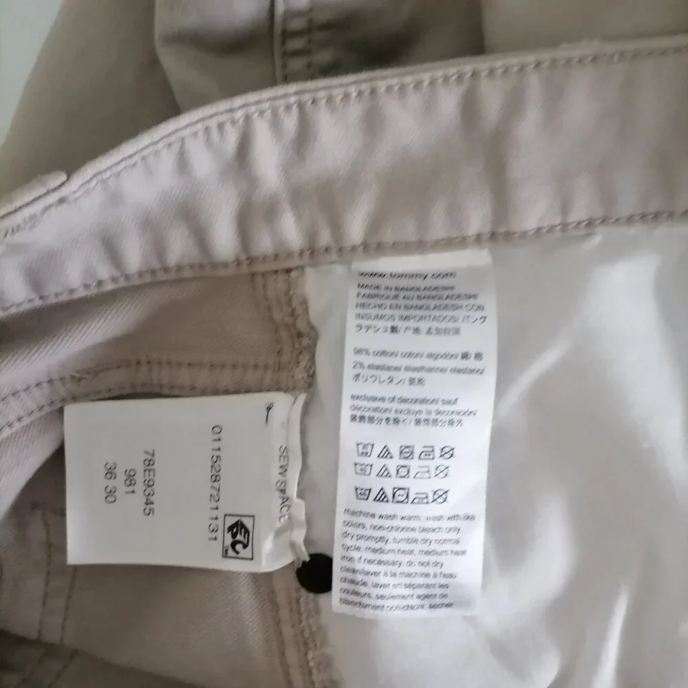 Tommy Hilfiger Mens Tan Beige Mid Rise Straight Leg Ankle Jeans Size 36X30